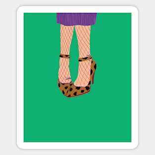 Leopard shoes Sticker